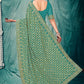Trendy Saree Faux Georgette Teal Embroidered Saree