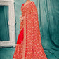 Traditional Saree Faux Georgette Red Embroidered Saree