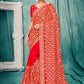 Traditional Saree Faux Georgette Red Embroidered Saree