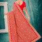 Traditional Saree Faux Georgette Red Embroidered Saree