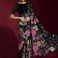 Trendy Saree Faux Georgette Black Embroidered Saree