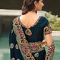 Classic Silk Teal Embroidered Saree