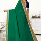 Classic Georgette Blue Green Embroidered Saree