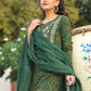 Salwar Suit Cotton Green Embroidered Salwar Kameez