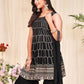 Salwar Suit Georgette Black Embroidered Salwar Kameez