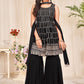 Salwar Suit Georgette Black Embroidered Salwar Kameez