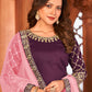 Salwar Suit Art Silk Purple Embroidered Salwar Kameez