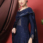 Trendy Suit Silk Blue Embroidered Salwar Kameez