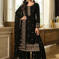 Salwar Suit Georgette Black Embroidered Salwar Kameez