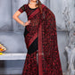 Contemporary Georgette Red Embroidered Saree