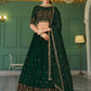 Lehenga Choli Georgette Green Embroidered Lehenga Choli