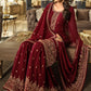 Pakistani Salwar Suit Georgette Maroon Embroidered Salwar Kameez