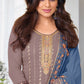 Salwar Suit Georgette Mauve Embroidered Salwar Kameez