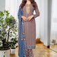 Salwar Suit Georgette Mauve Embroidered Salwar Kameez