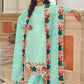 Salwar Suit Georgette Sea Green Embroidered Salwar Kameez