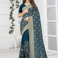 Trendy Saree Georgette Teal Diamond Saree