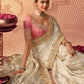 Traditional Saree Chinon Georgette Off White Embroidered Saree