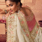 Traditional Saree Chinon Georgette Off White Embroidered Saree