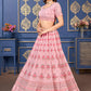 Lehenga Choli Georgette Pink Embroidered Lehenga Choli
