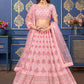 Lehenga Choli Georgette Pink Embroidered Lehenga Choli