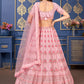 Lehenga Choli Georgette Pink Embroidered Lehenga Choli