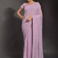 Trendy Saree Georgette Lavender Embroidered Saree