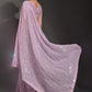 Trendy Saree Georgette Lavender Embroidered Saree