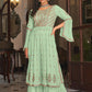 Salwar Suit Faux Georgette Green Embroidered Salwar Kameez