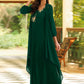 Gown Georgette Green Embroidered Gown