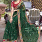 Trendy Saree Net Green Embroidered Saree