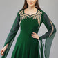 Party Wear Kurti Georgette Green Embroidered Kurtis