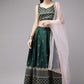 Lehenga Choli Satin Green Embroidered Lehenga Choli