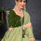 Traditional Saree Chiffon Green Embroidered Saree