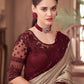Trendy Saree Shimmer Grey Embroidered Saree