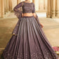 Lehenga Choli Silk Grey Embroidered Lehenga Choli