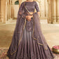 Lehenga Choli Silk Grey Embroidered Lehenga Choli