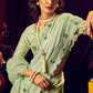 Classic Imported Net Green Embroidered Saree