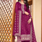 Bollywood Replica Salwar Kameez Silk Magenta Embroidered Salwar Kameez