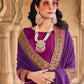 Straight Salwar Suit Velvet Magenta Embroidered Salwar Kameez