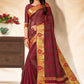 Trendy Saree Banarasi Silk Magenta Embroidered Saree