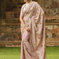 Classic Georgette Mauve Embroidered Saree