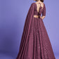 Lehenga Choli Georgette Purple Diamond Lehenga Choli