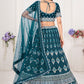 A Line Lehenga Georgette Morpeach Embroidered Lehenga Choli