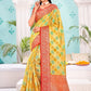 Designer Organza Multi Colour Embroidered Saree