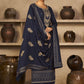 Straight Salwar Suit Vichitra Silk Blue Diamond Salwar Kameez