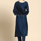 Salwar Suit Muslin Blue Embroidered Salwar Kameez