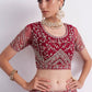 A Line Lehenga Net Red Embroidered Lehenga Choli