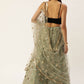 A Line Lehenga Net Green Embroidered Lehenga Choli