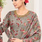 Patiala Suit Net Grey Embroidered Salwar Kameez