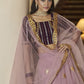 A Line Lehenga Net Lavender Embroidered Lehenga Choli